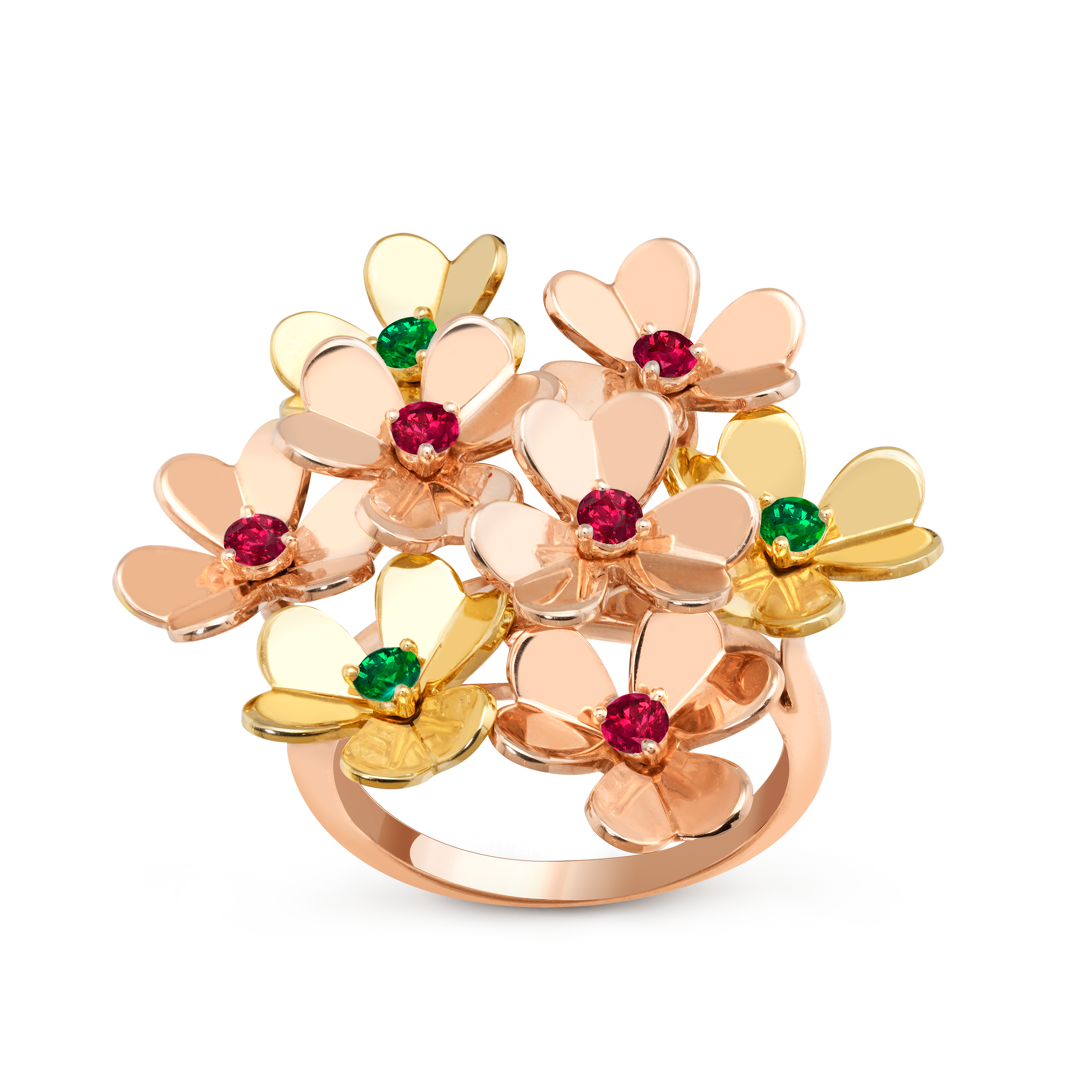 Bague Frivole, 8 fleurs