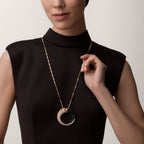 Collier Panthère de Cartier, céramique noire, pavé