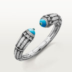 Bracelet Géometrie & Contrastes, turquoise, pavé