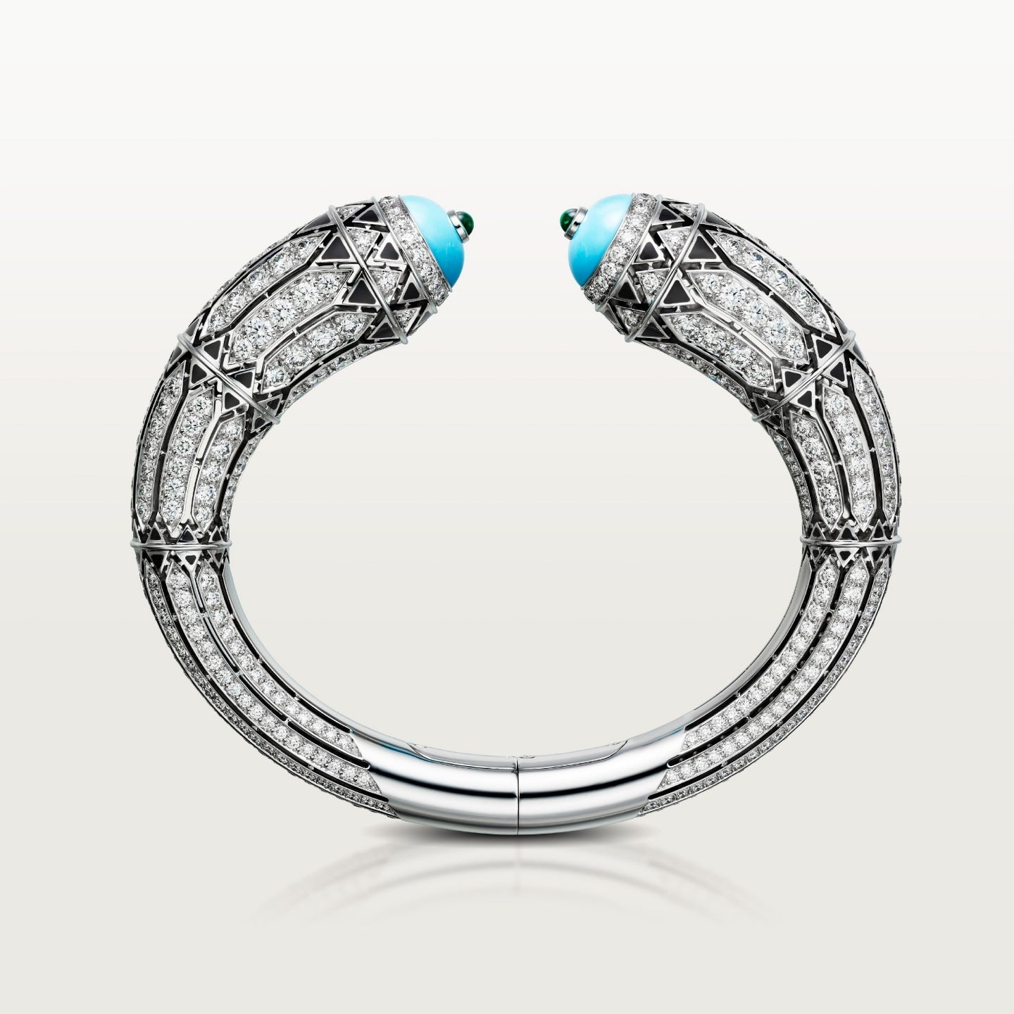 Bracelet Géometrie & Contrastes, turquoise, pavé