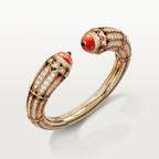 Bracelet Géometrie & Contrastes, corail, pavé