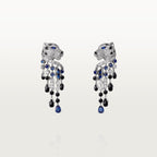 Boucles d'oreilles Panthère de Cartier, saphir, grand modèle, pavées