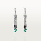Boucles d'oreilles Panthère de Cartier, émeraude, grand modèle, pavées