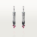 Boucles d'oreilles Panthère de Cartier, rubis, grand modèle, pavées