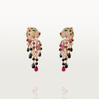 Boucles d'oreilles Panthère de Cartier, rubellite, grand modèle, pavées