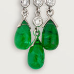 Boucles d'oreilles Panthère de Cartier, émeraude, pavées