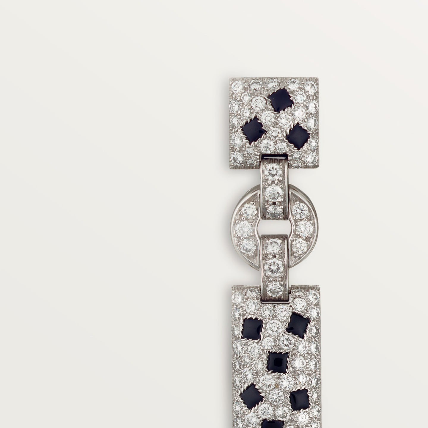 Boucles d'oreilles Panthère de Cartier, émeraude, pavées