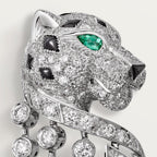 Boucles d'oreilles Panthère de Cartier, grand modèle, pavées