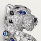 Boucles d'oreilles Panthère de Cartier, saphir, grand modèle, pavées