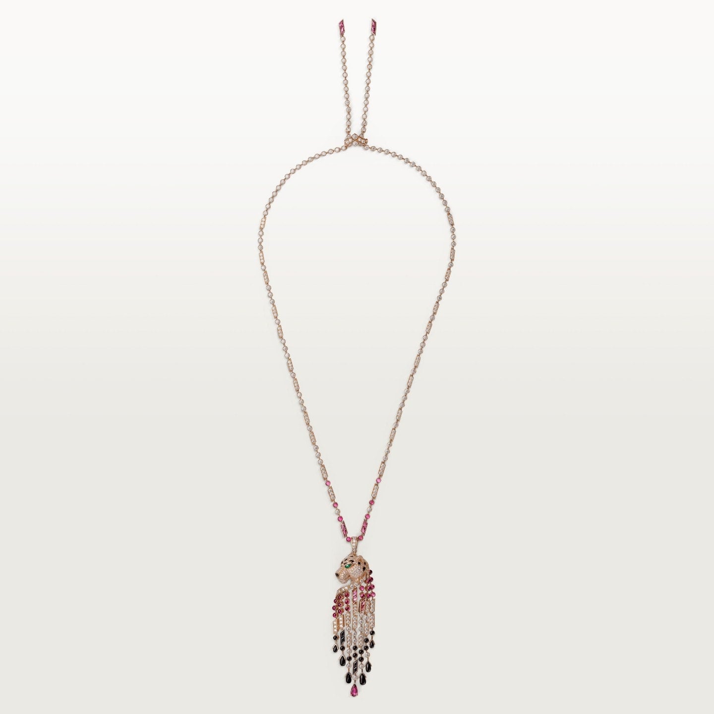 Sautoir Panthère de Cartier, rubellite, grand modèle, pavé