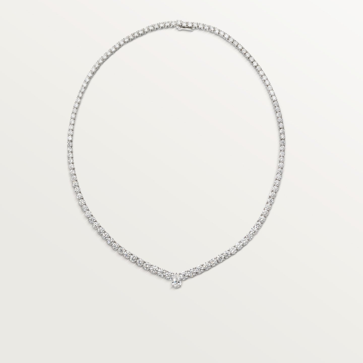 Collier Lignes Essentielles, diamants taille brillant