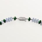 Collier Géometrie & Contrastes, calcédoine, pavé