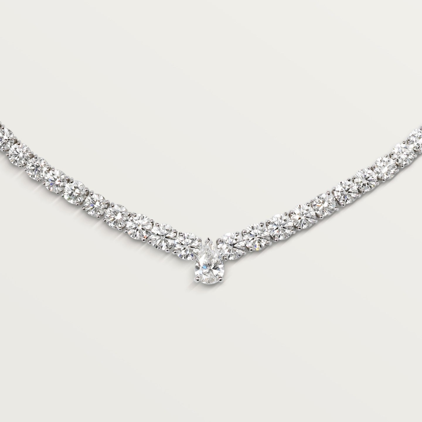 Collier Lignes Essentielles, diamants taille brillant