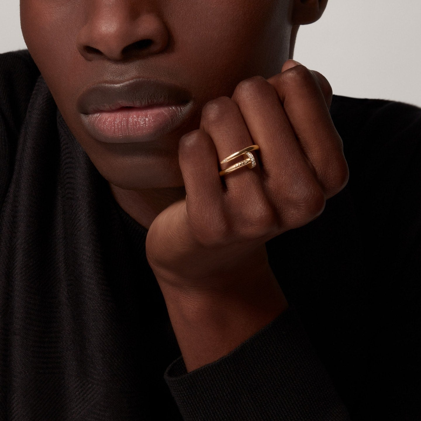 Bague Juste un Clou, modèle classique, diamants