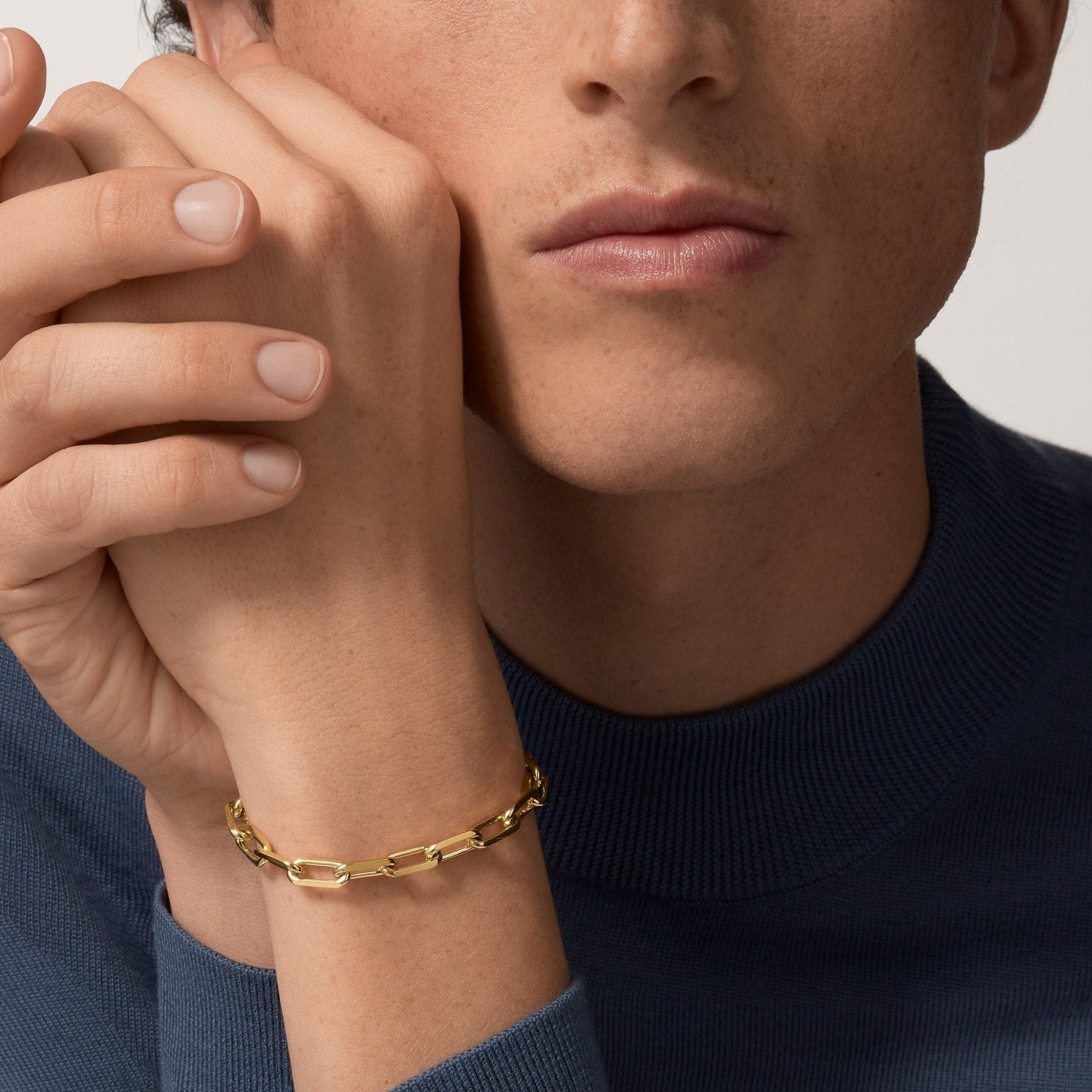 Bracelet Santos de Cartier, chaîne, moyen modèle
