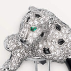 Collier Panthère de Cartier, émeraude, pavé