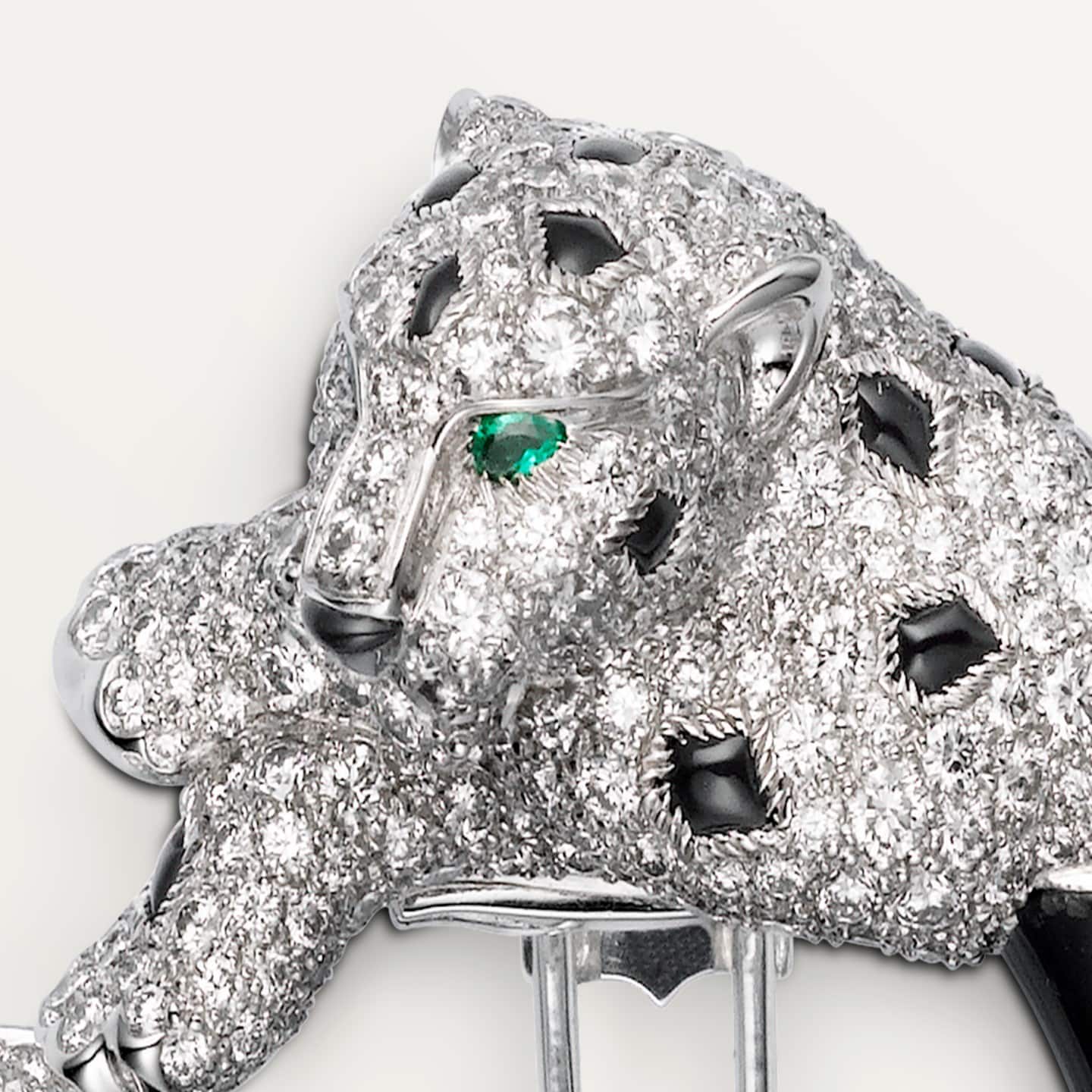 Collier Panthère de Cartier, émeraude, pavé