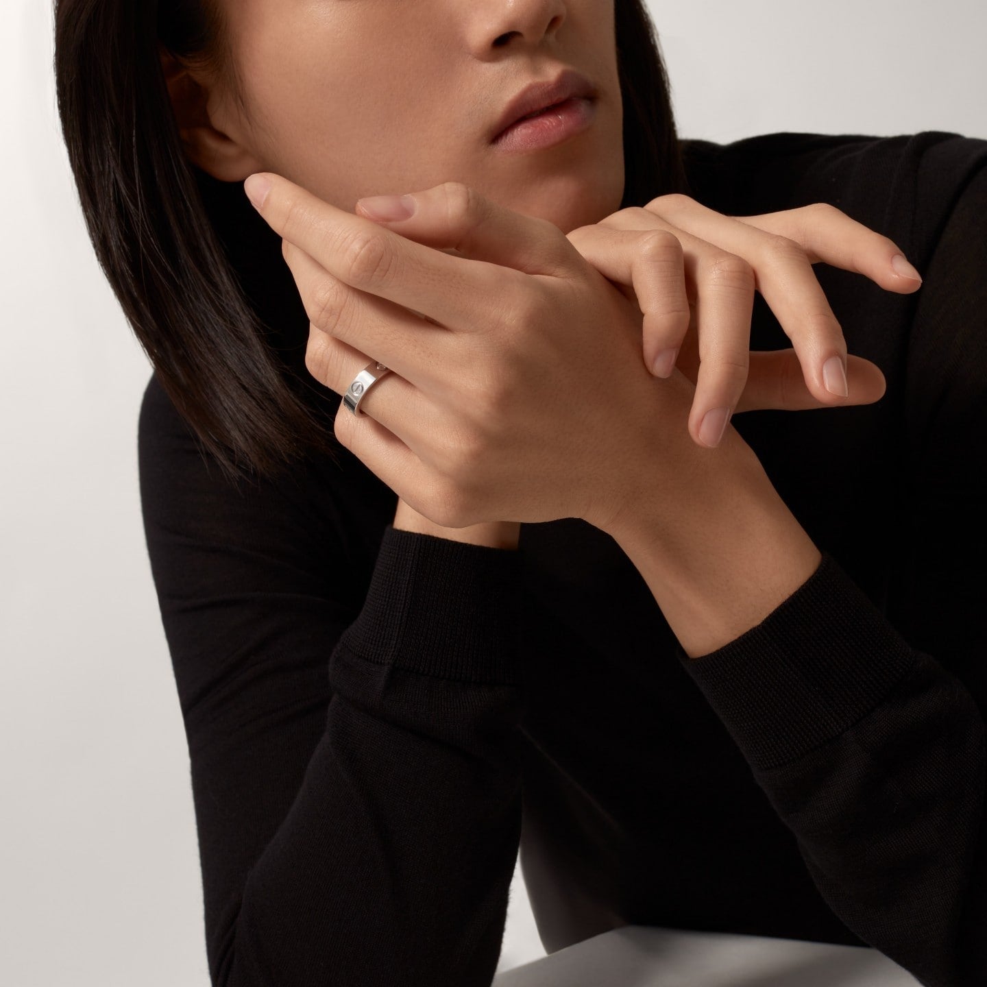 Bague LOVE, modèle classique, 3 diamants