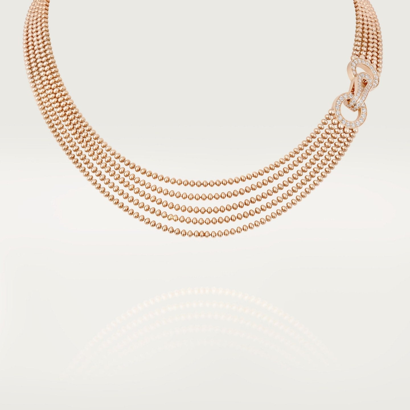Collier Agrafe, petit modèle, semi-pavé