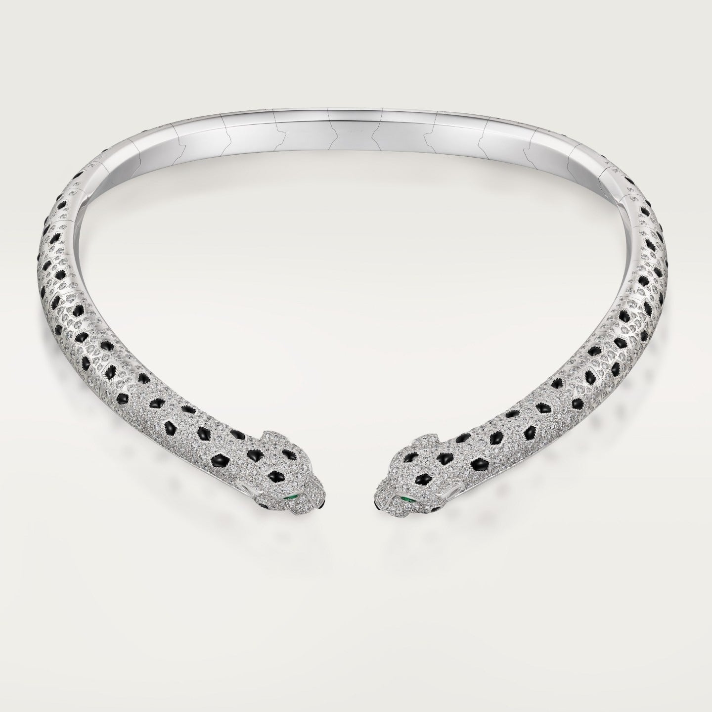 Collier torque Panthère de Cartier, articulé, pavé