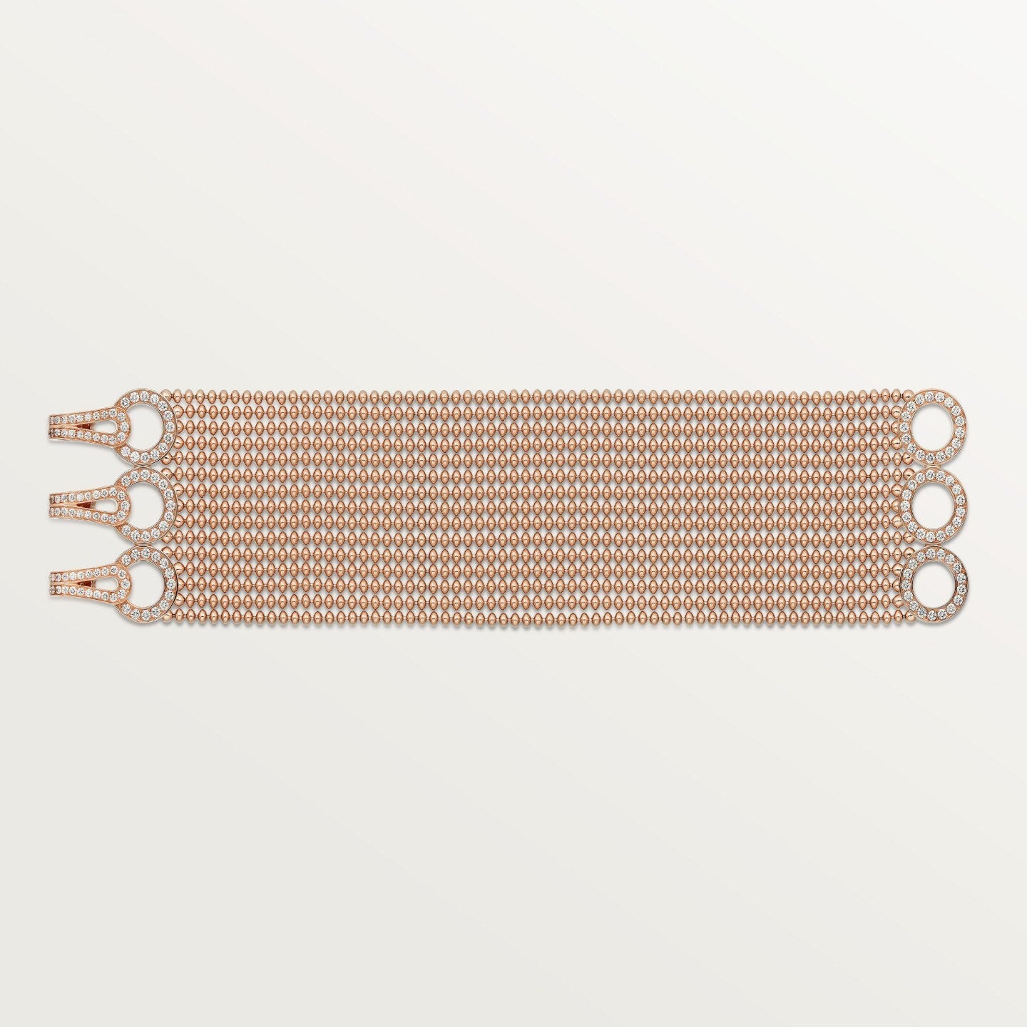 Bracelet Agrafe, moyen modèle, semi-pavé