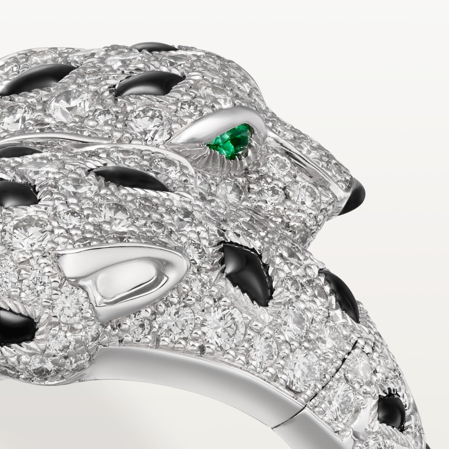 Bague Panthère de Cartier, articulée, pavée