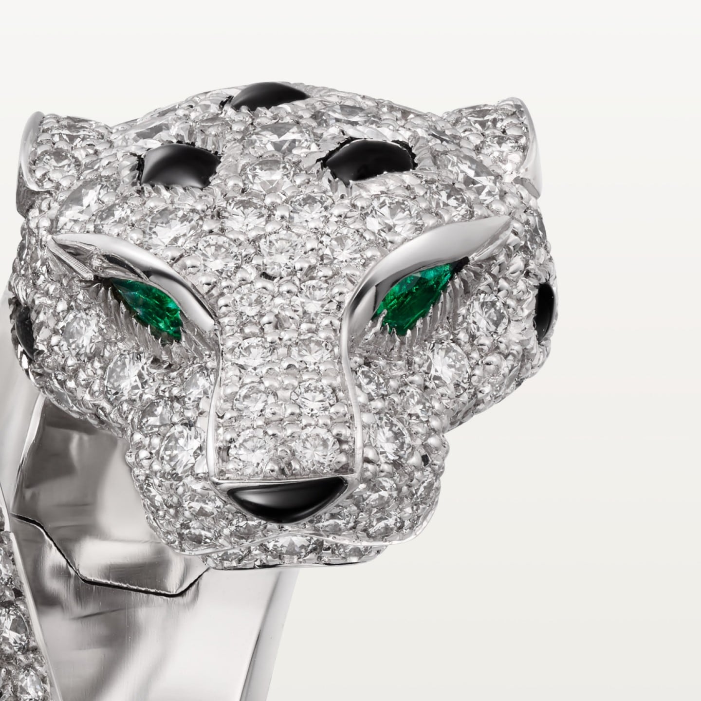 Bague Panthère de Cartier, articulée, pavée