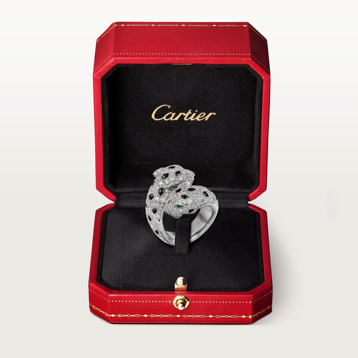 Bague Panthère de Cartier, articulée, pavée