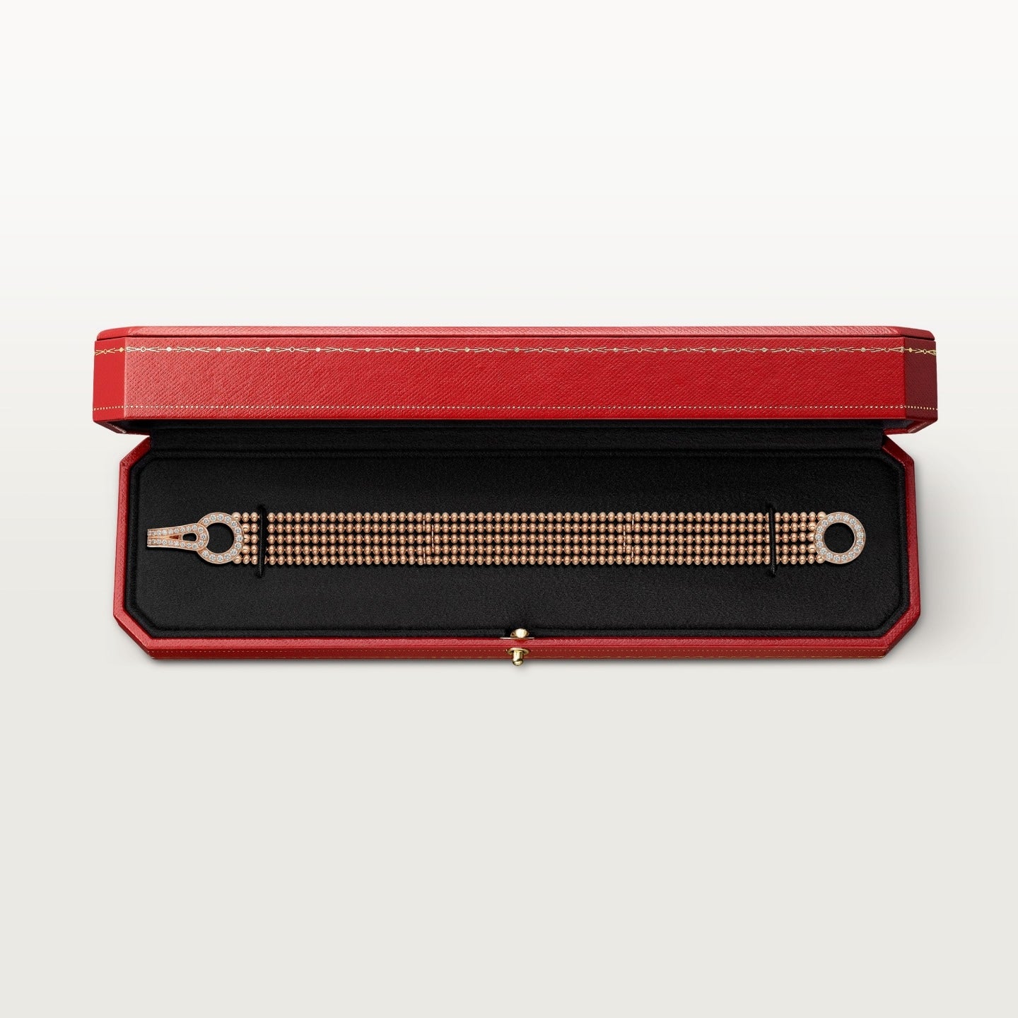 Bracelet Agrafe, petit modèle, semi-pavé