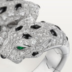 Bague Panthère de Cartier, articulée, pavée