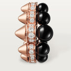 Créoles Clash de Cartier, onyx , modèle extra-large, diamants