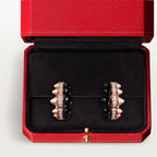 Créoles Clash de Cartier, onyx , modèle extra-large, diamants