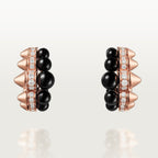 Créoles Clash de Cartier, onyx , modèle extra-large, diamants