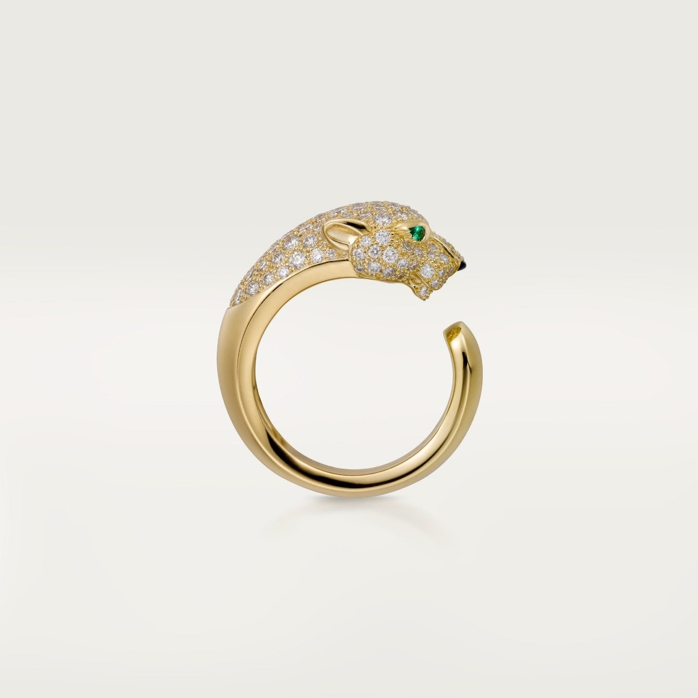 Bague Panthère de Cartier, moyen modèle, semi-pavée