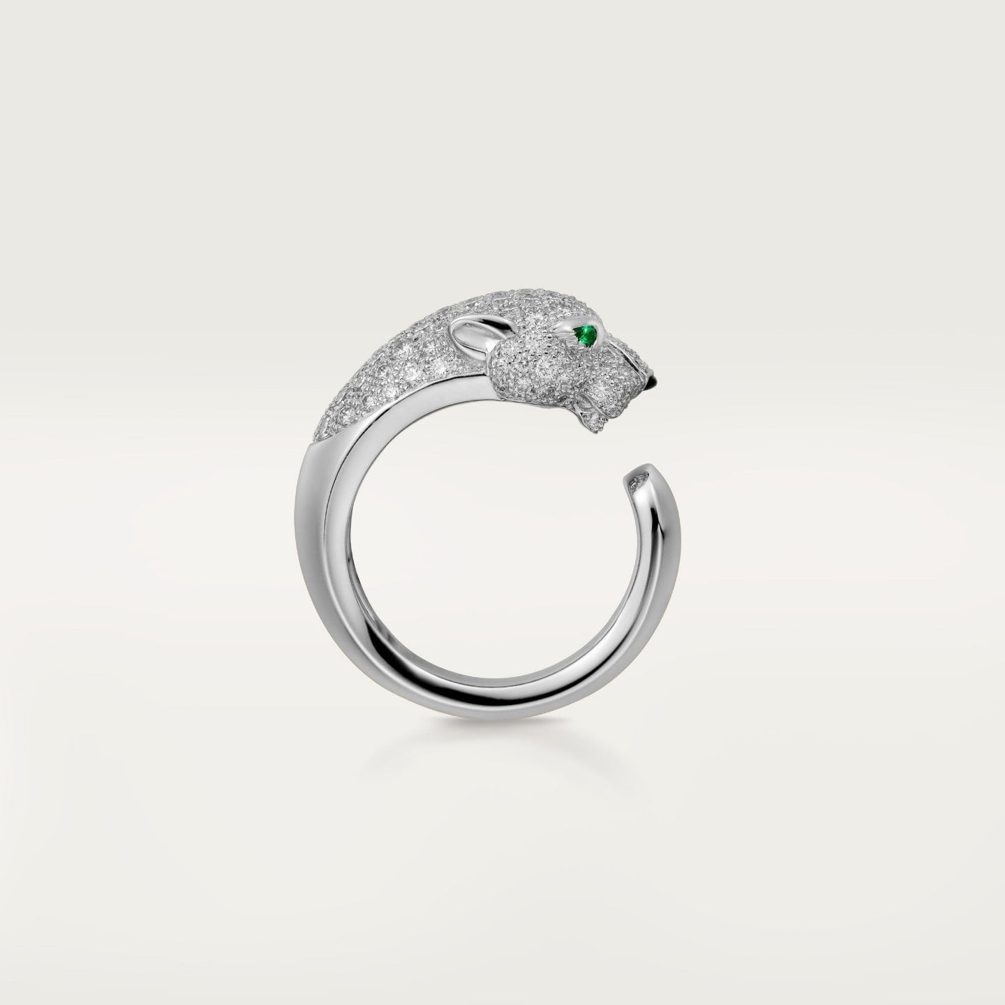 Bague Panthère de Cartier, moyen modèle, semi-pavée