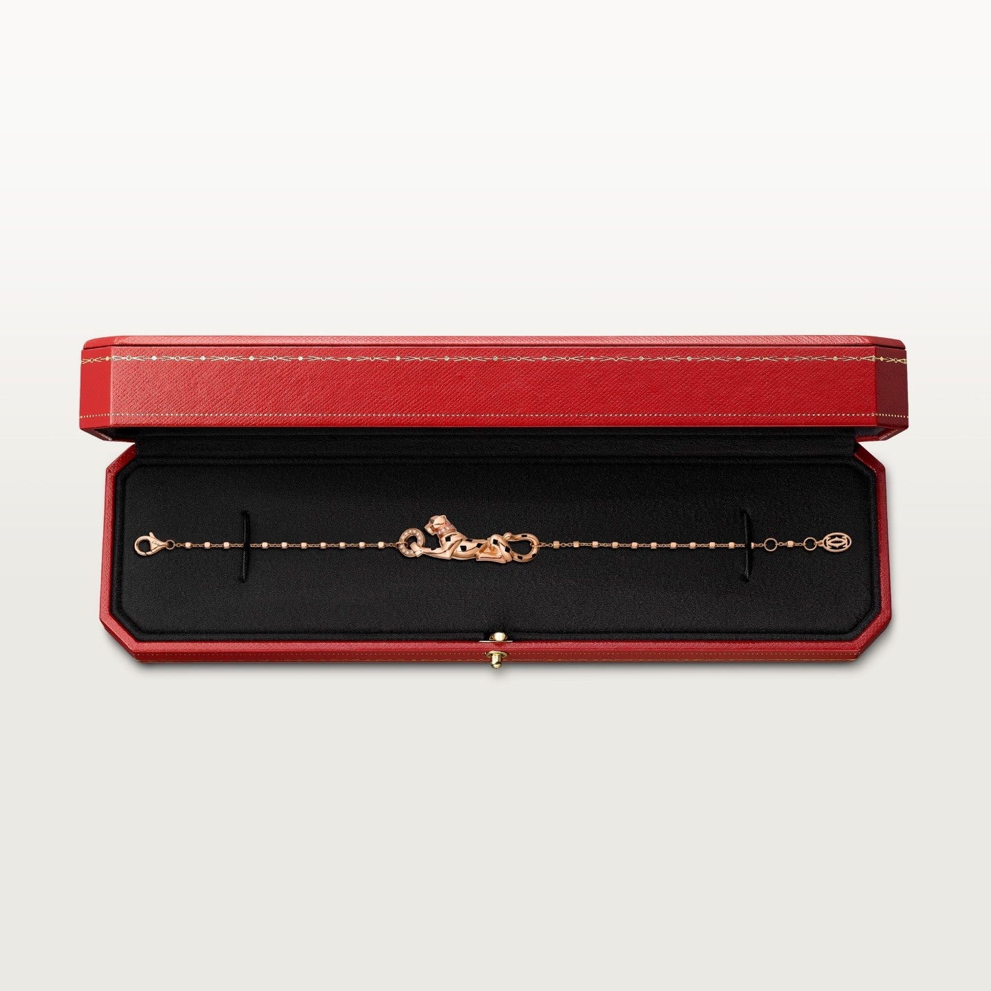 Bracelet Panthère de Cartier, sur chaine, diamants