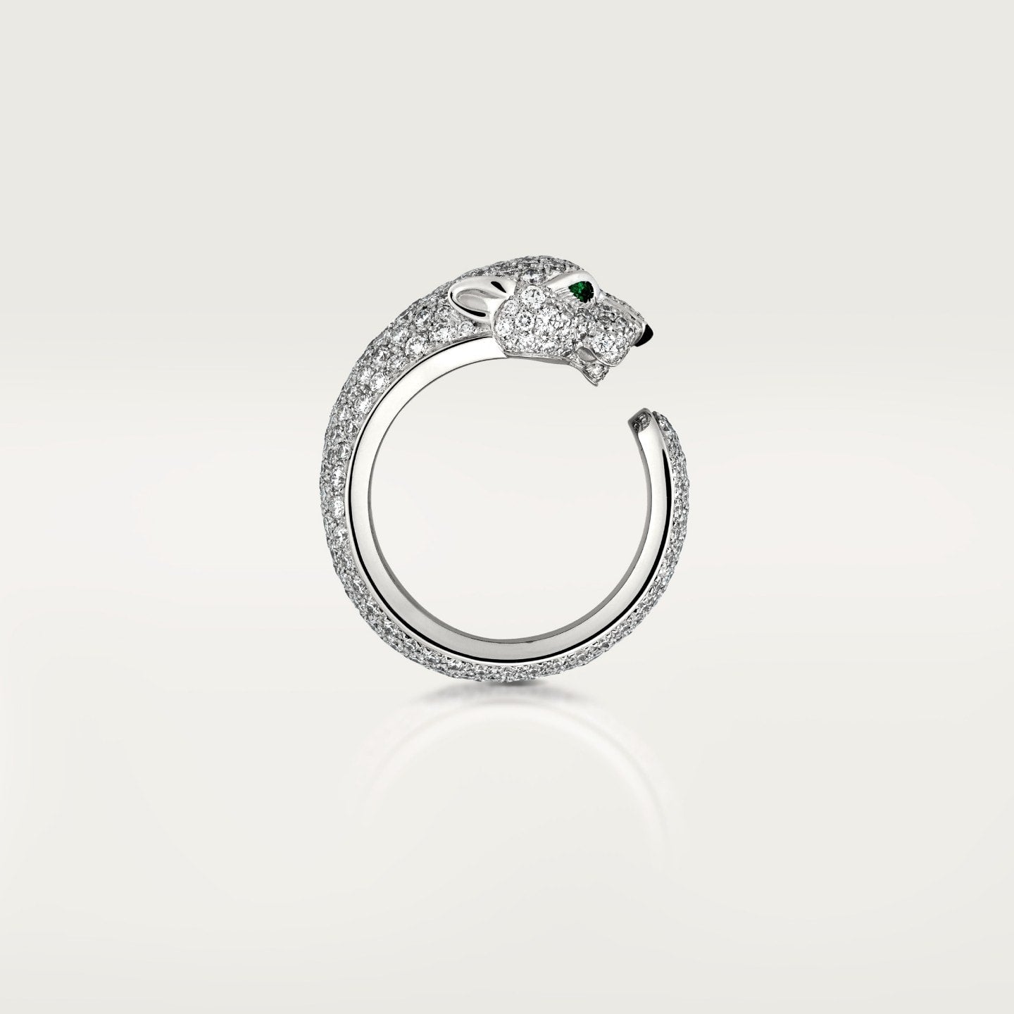 Bague Panthère de Cartier, moyen modèle, pavée