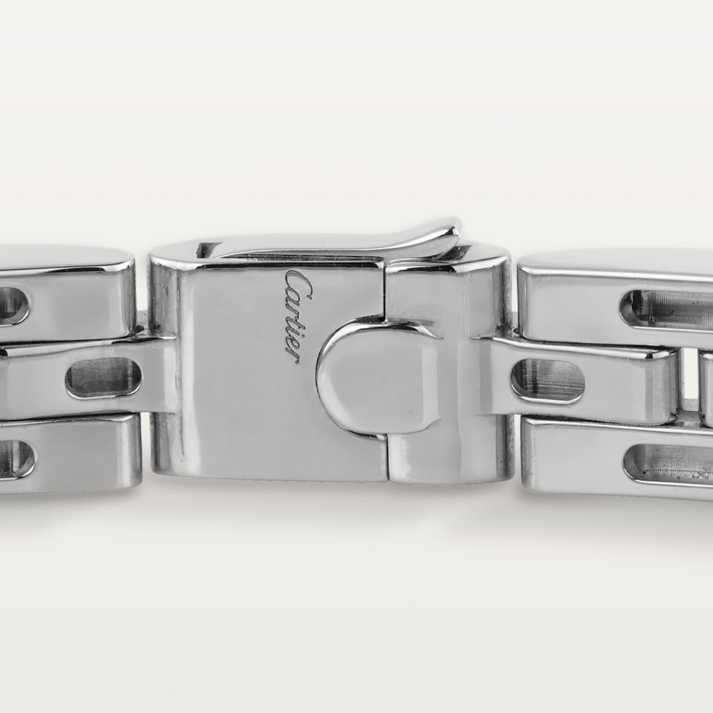Bracelet Maillon Panthère, trois rangs, pavé