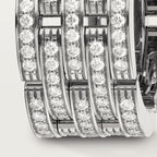 Bague Maillon Panthère, cinq rangs, pavée