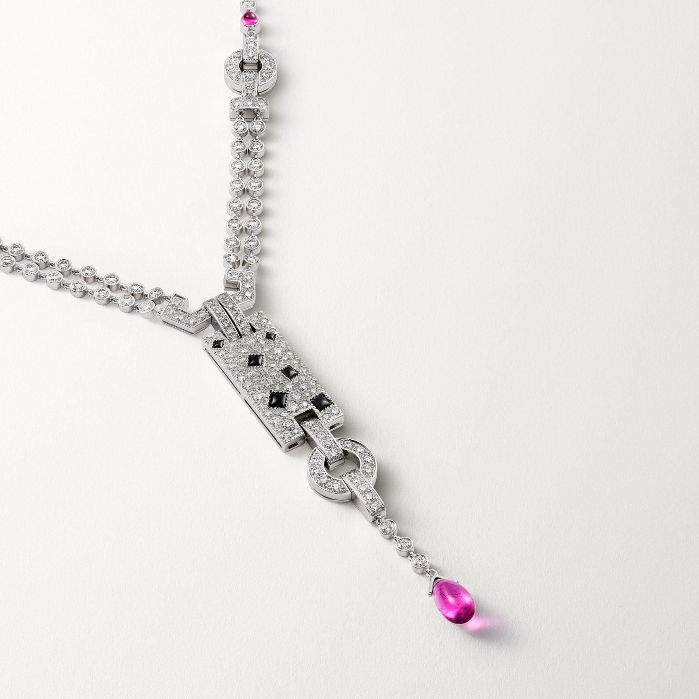 Collier Panthère de Cartier, rubellite, pavé