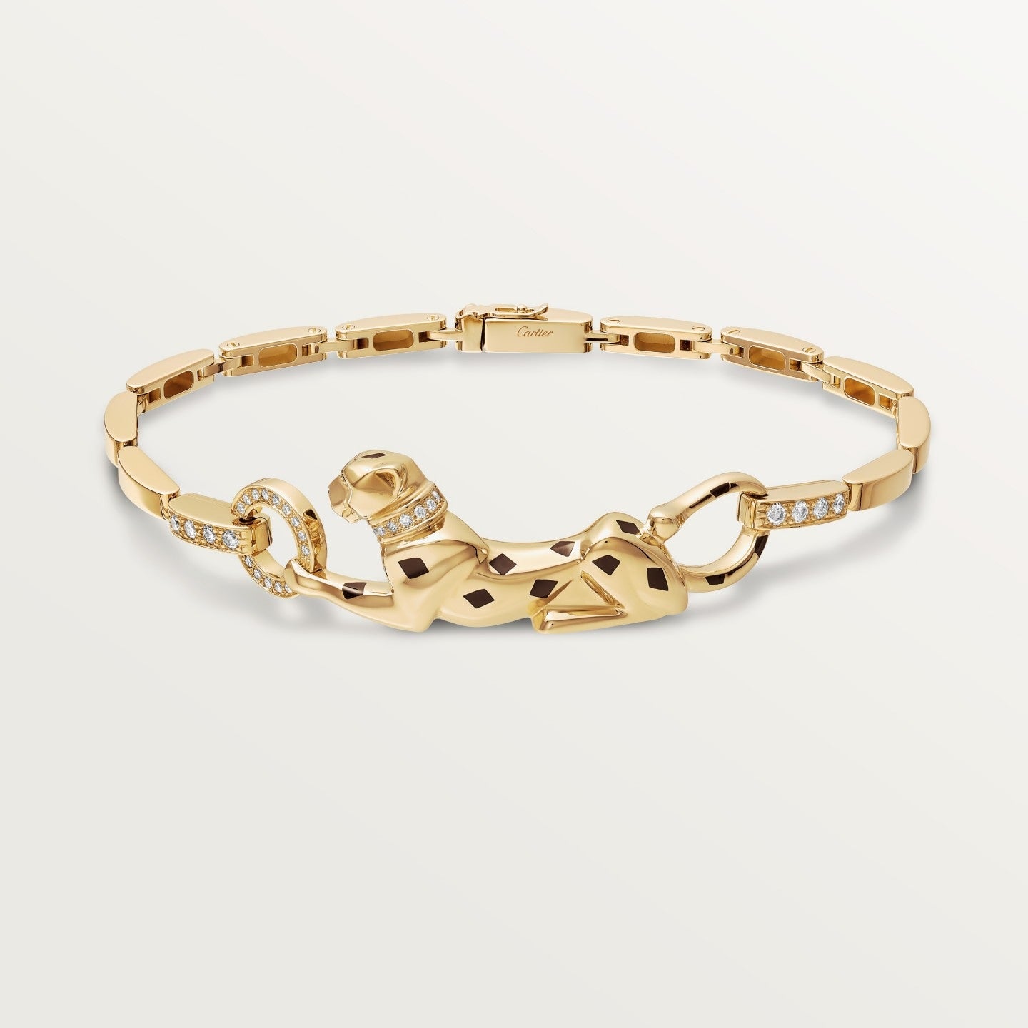 Bracelet Panthère de Cartier, sur chaine, diamants