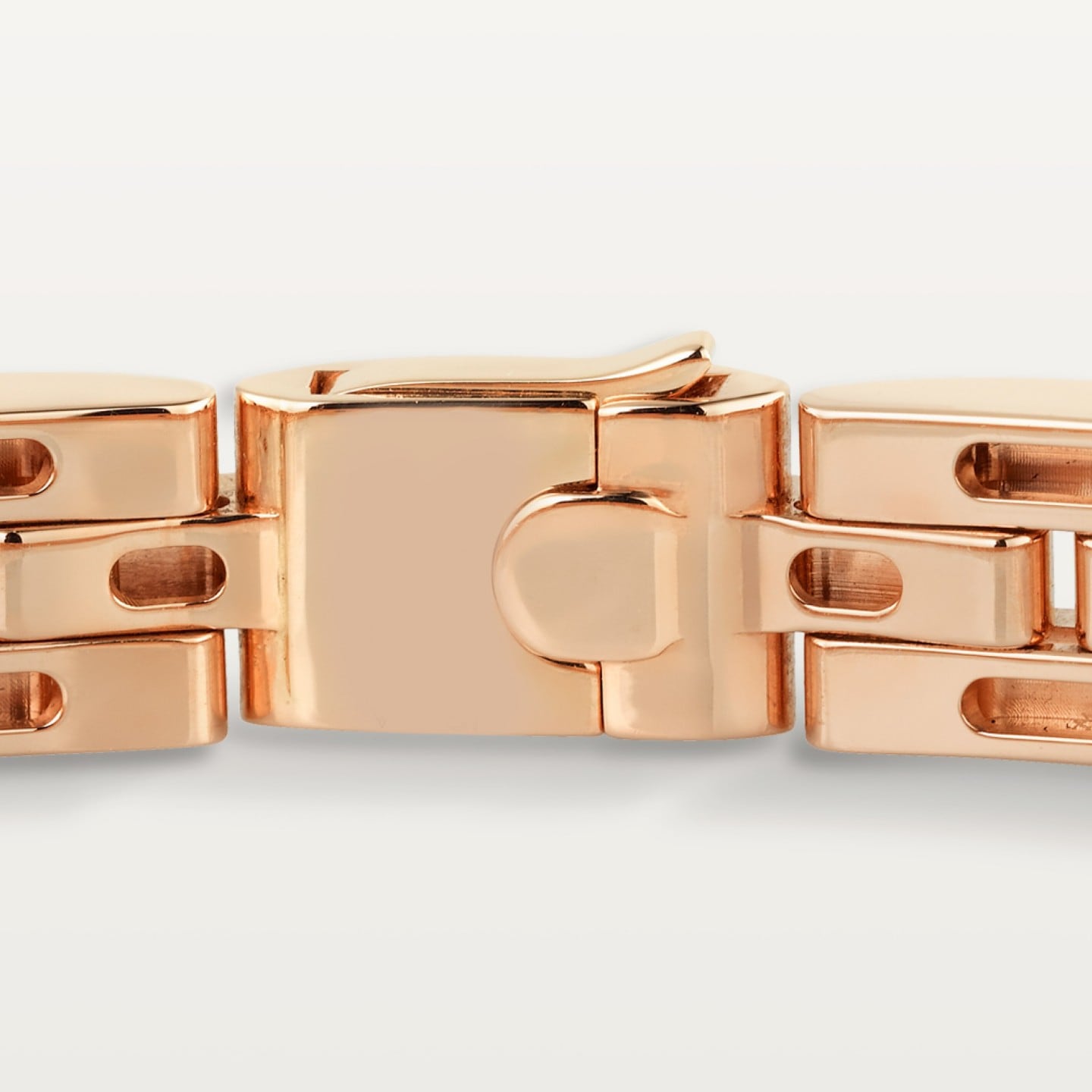 Bracelet Maillon Panthère, trois rangs, pavé