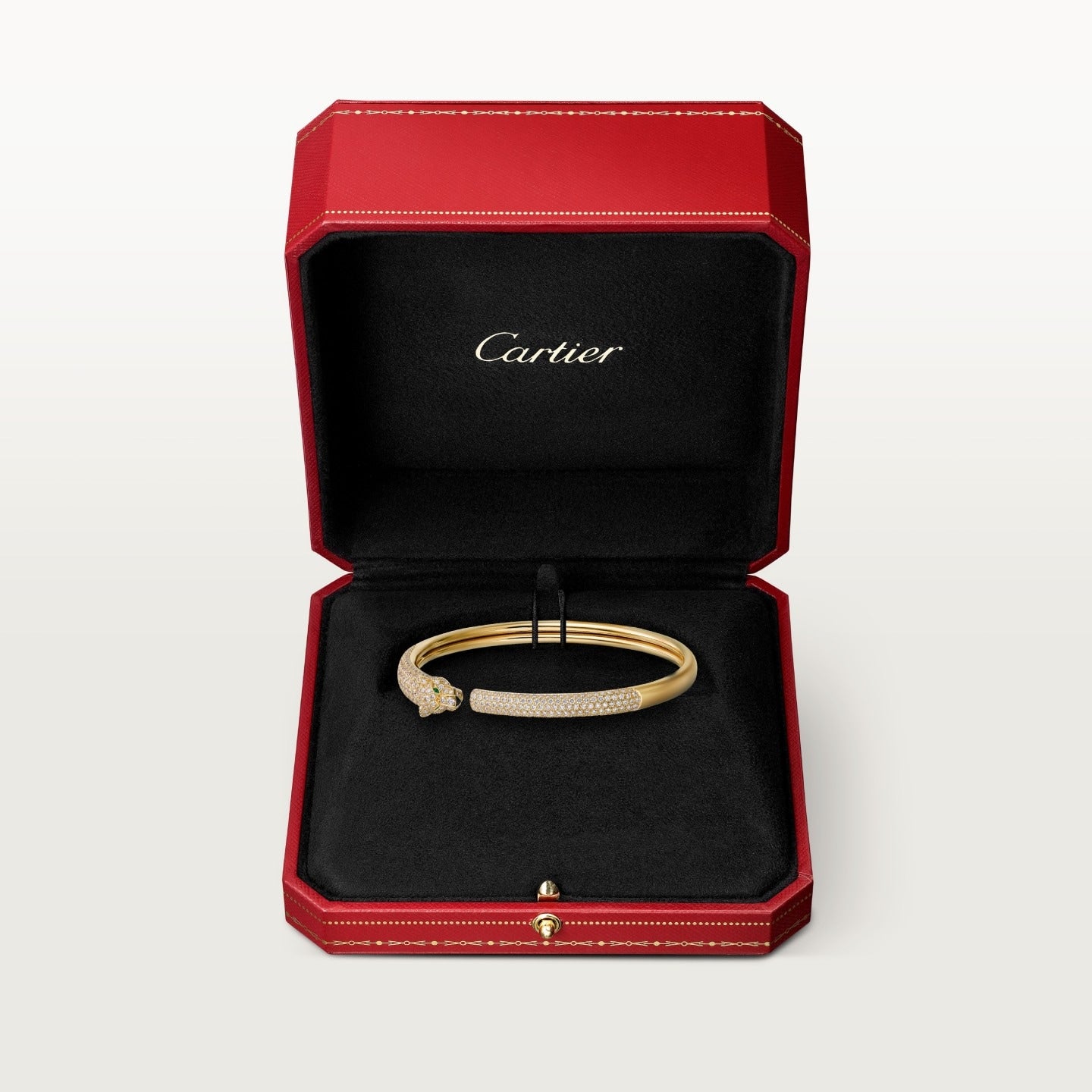Bracelet Panthère de Cartier, petit modèle, semi-pavé