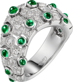 Bague Le Voyage Recommencé, émeraude, pavée