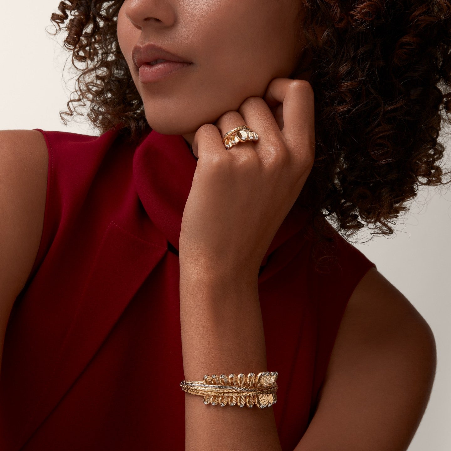 Bague Grain de Café, diamants