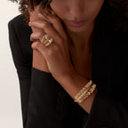 Bracelet Grain de Café, diamants