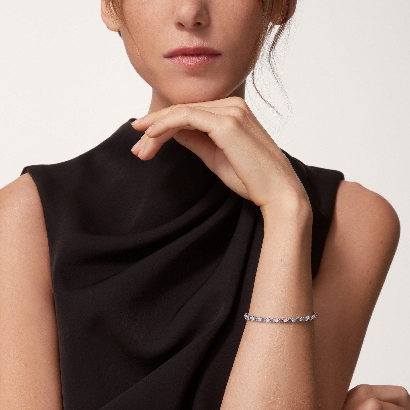 Bracelet Lignes Essentielles, saphirs taille brillant