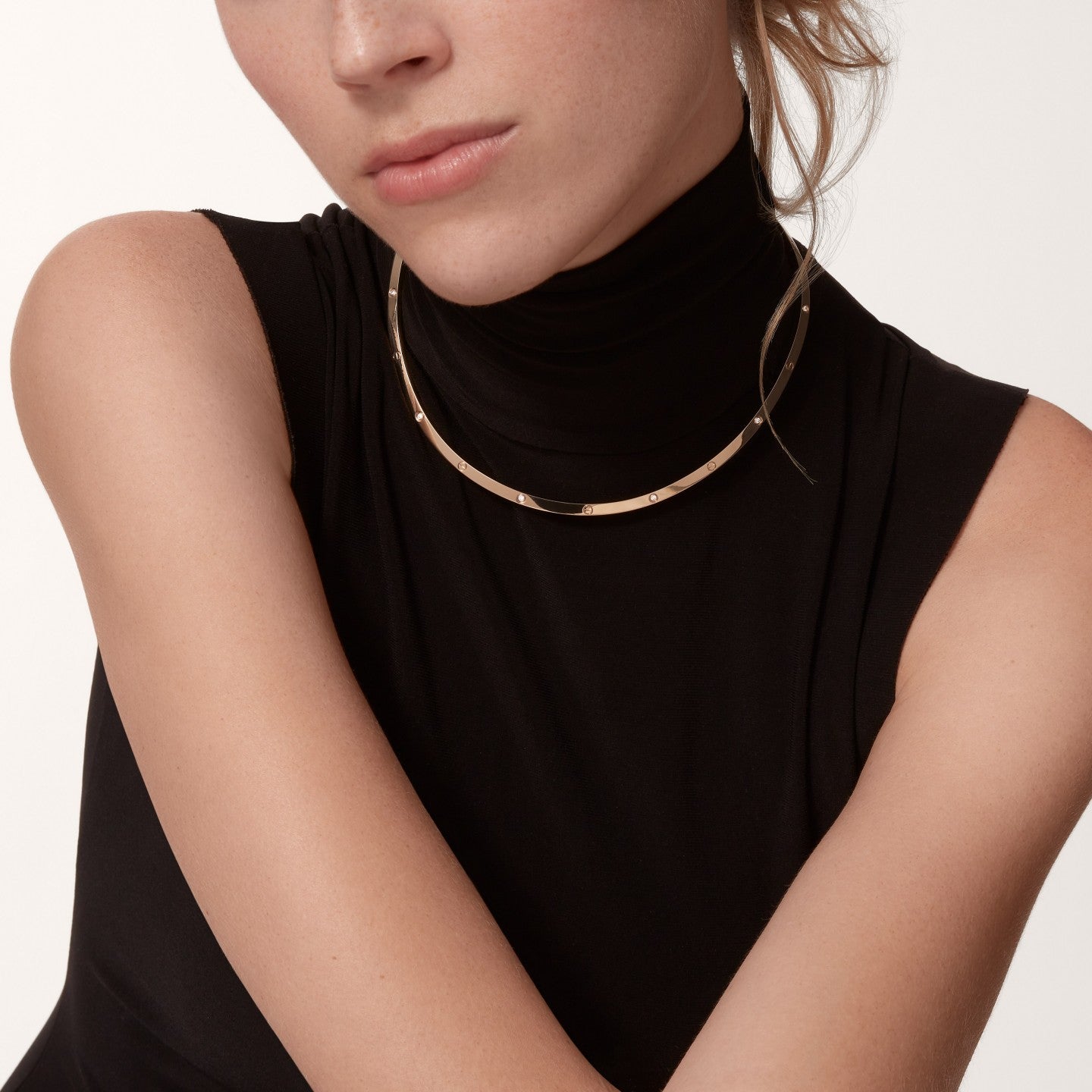 Collier torque LOVE, 10 diamants