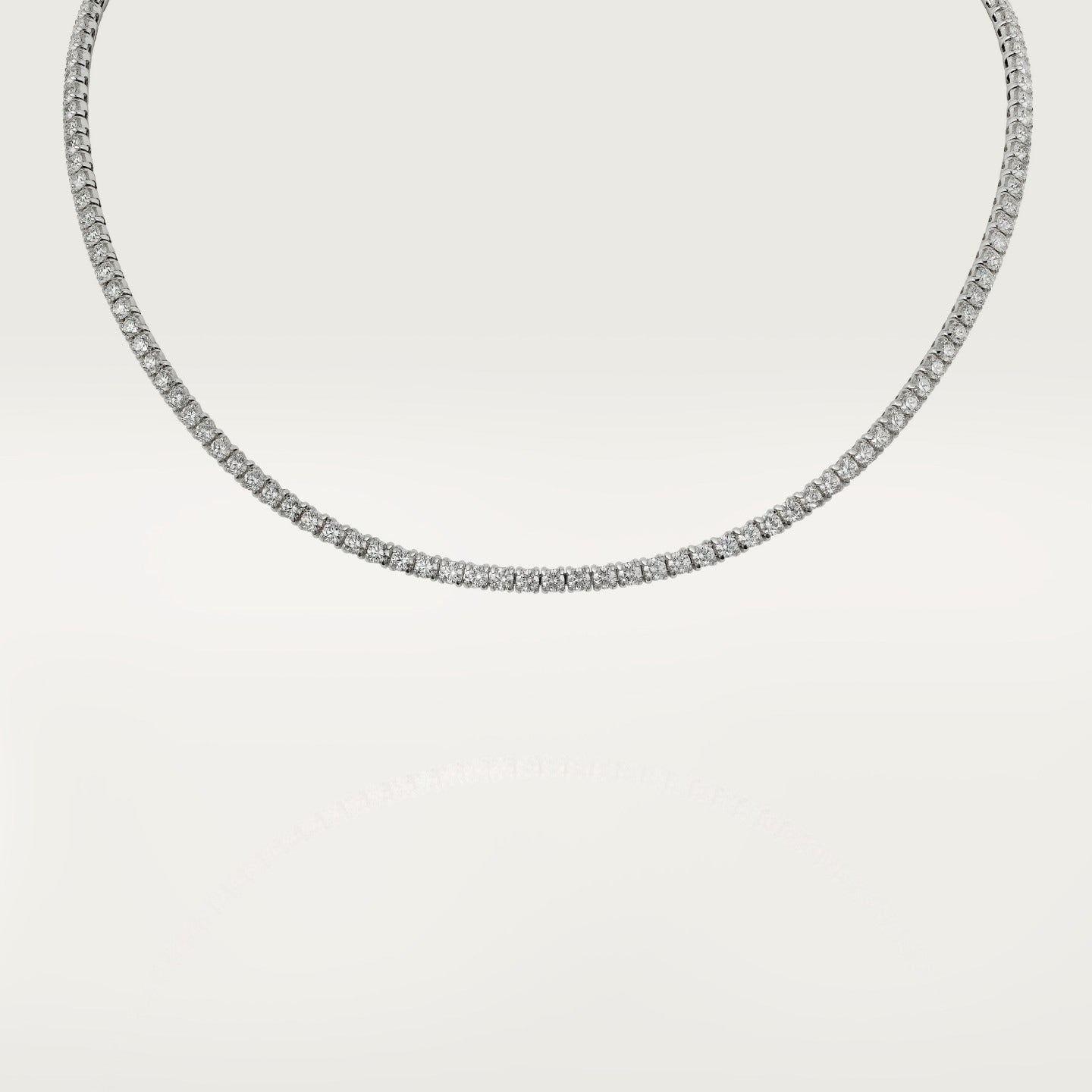 Collier Lignes Essentielles, diamants taille brillant