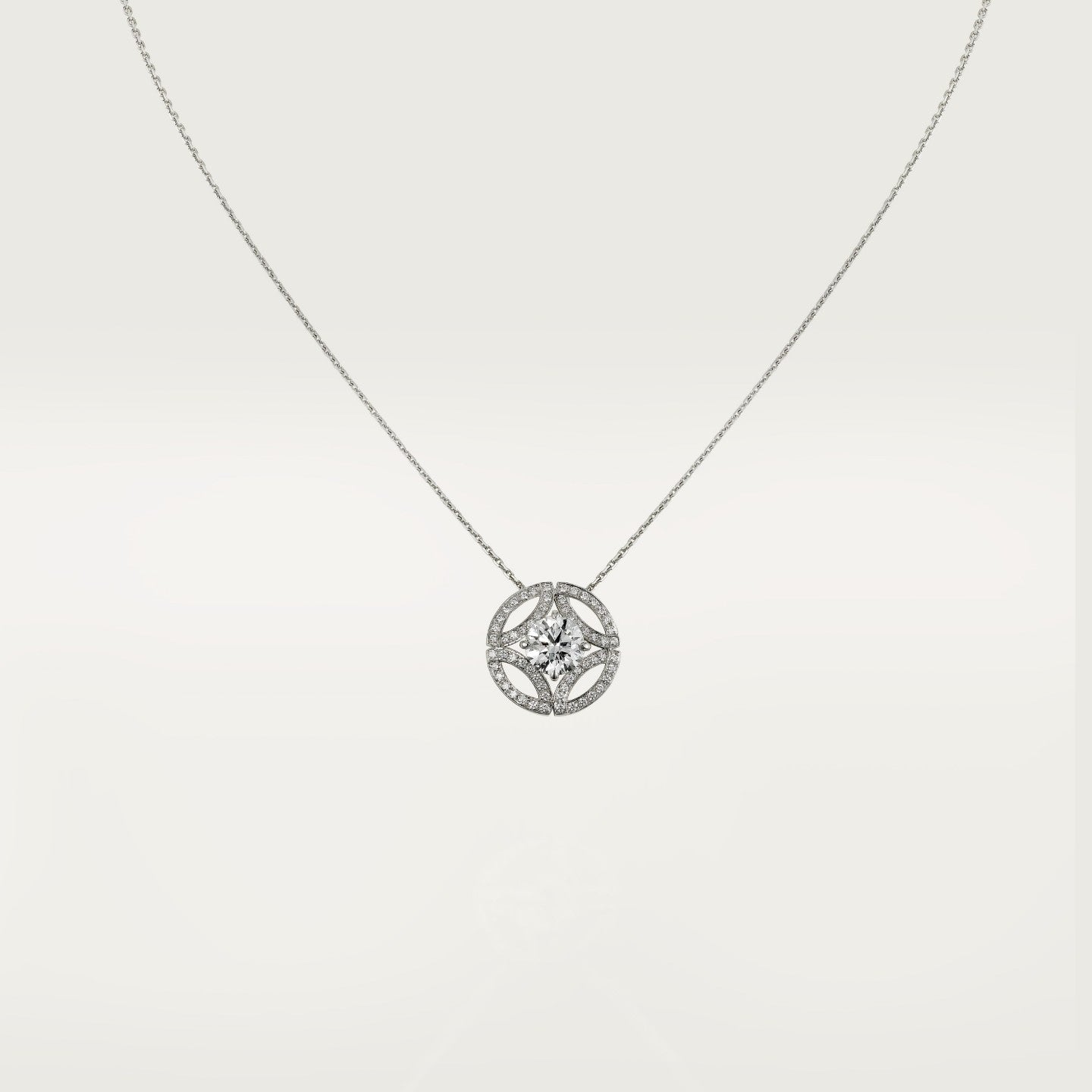 Pendentif Galanterie de Cartier, diamant taille brillant, pavé